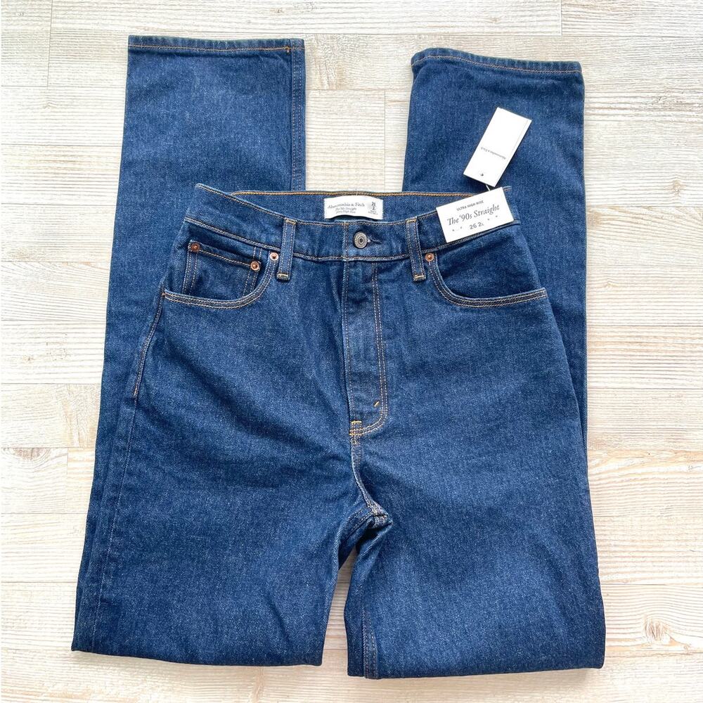 New Abercrombie & Fitch 90's Straight Ultra High Rise Jeans | Size 2 Long